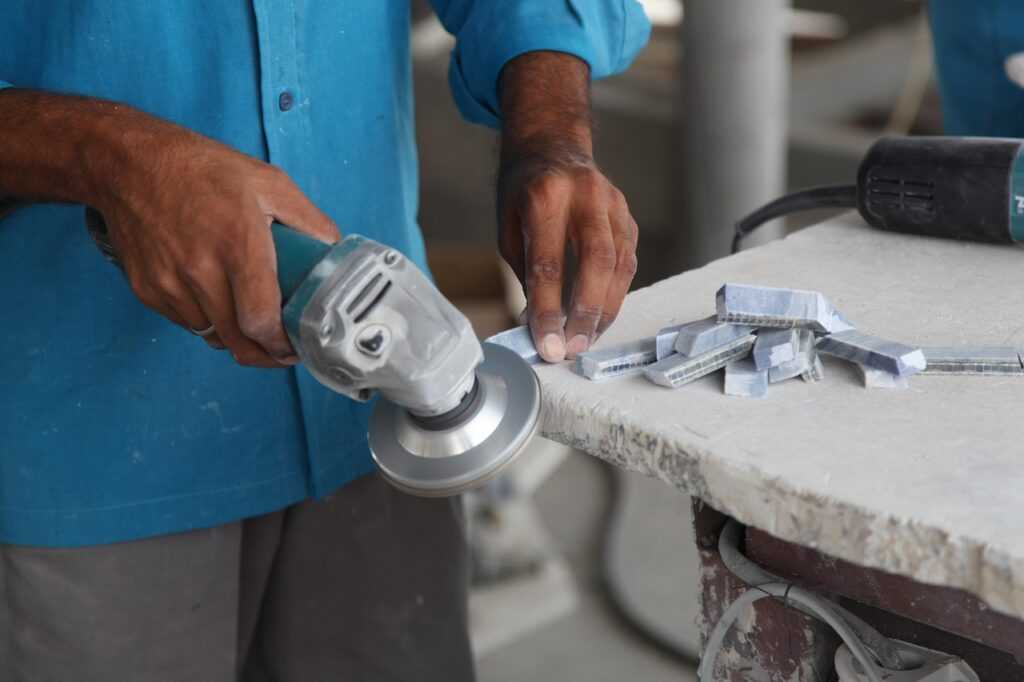 marble, granite, grinding, work, man, hands, polish, gray work, grinding, grinding, grinding, grinding, grinding