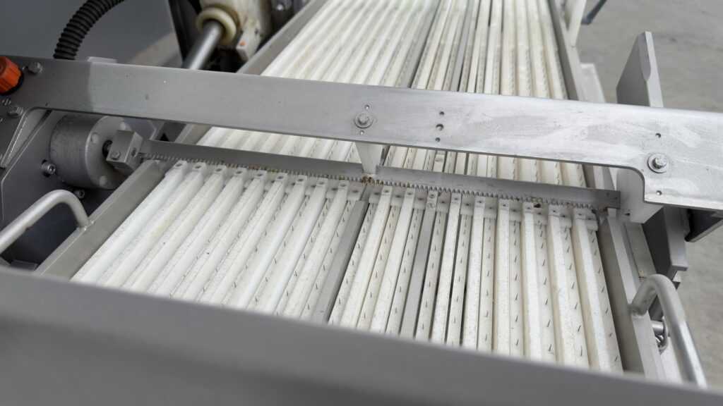 Krajalnica do łososia GEBA taśmociąg z kolcami slicer do ryb