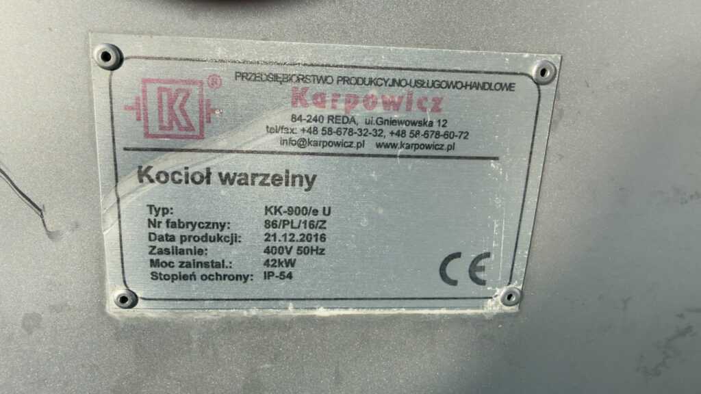 Kocioł warzelny Karpowicz KK-900 e U elektryczny BMC MachFood